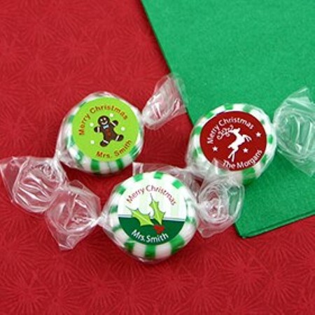 .75" Circle Holiday Label 