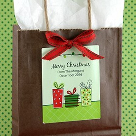 3" x 3.75" Rectangular Holiday Label  