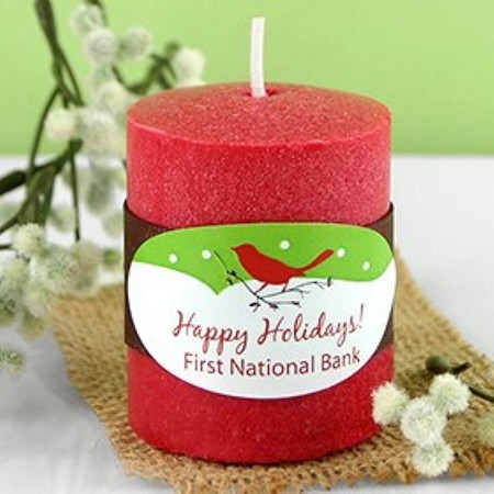 2" x 1" Oval Holiday Label 