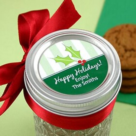2" Circle Holiday Label 